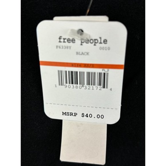 Free People Intimately Black Scalloped Muscle Cut Bodysuit Size XS - Picture 4 of 5